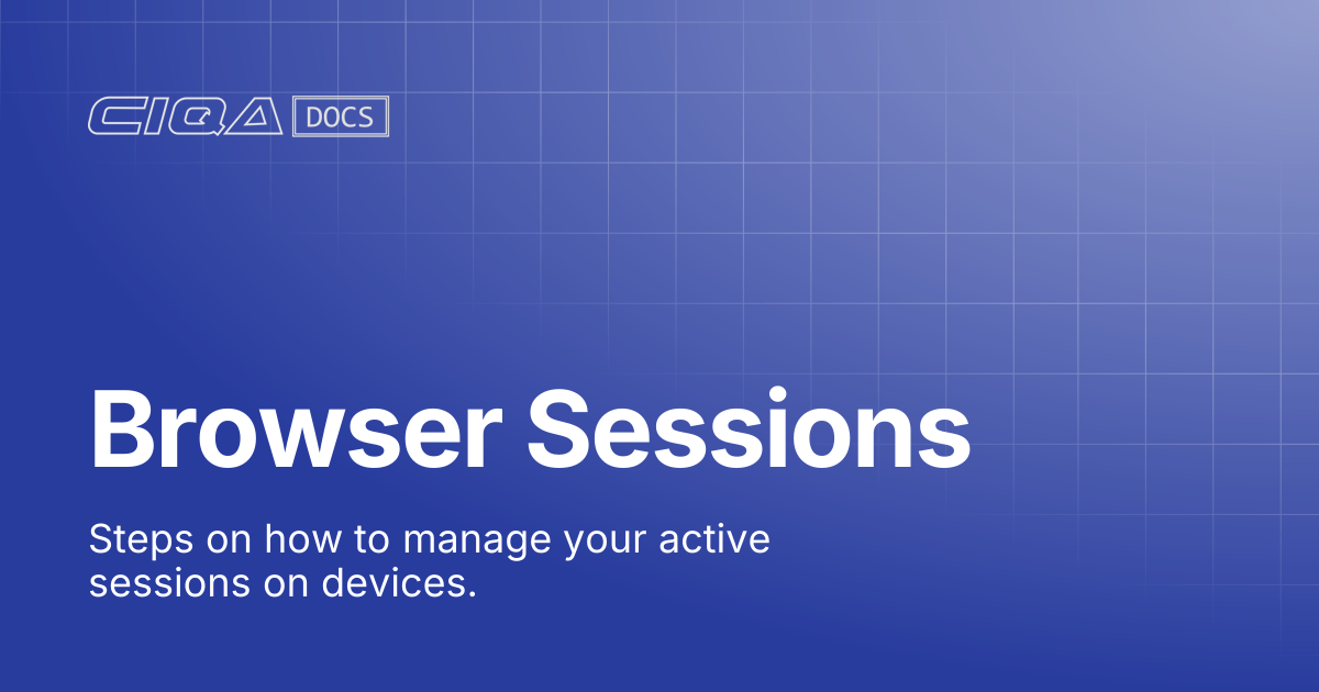 Browser Sessions | Help Center
